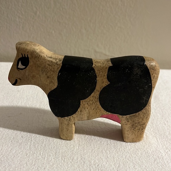 4 Vintage Primitive Wood Carved Hand Painted Farm Animals - Picture 5 of 14